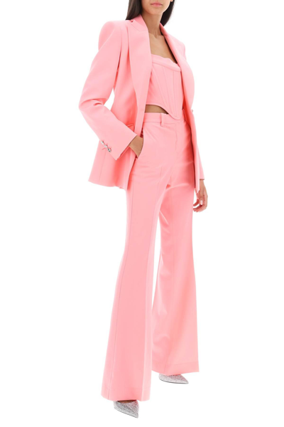 Shop Versace Monogram Corset Top In Pink