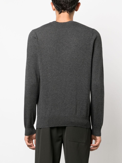 Isabel Marant Logo-print Crew-neck Jumper In Grau