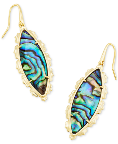 Shop Kendra Scott 14k Abalone Marquise Drop Earrings (also In Mother Of Pearl & Pink Cat's Eye Glass)