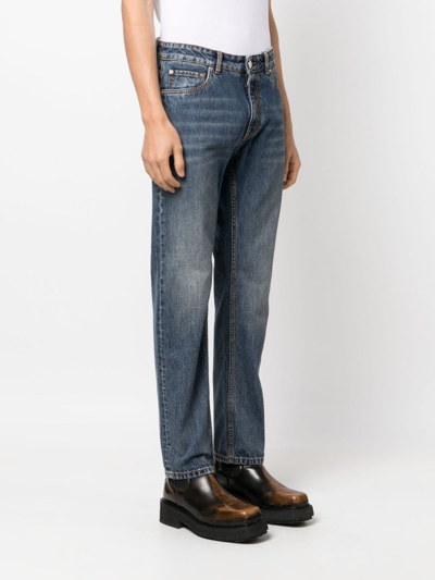 Etro Streamlined Low-rise Skinny Trousers In Blau