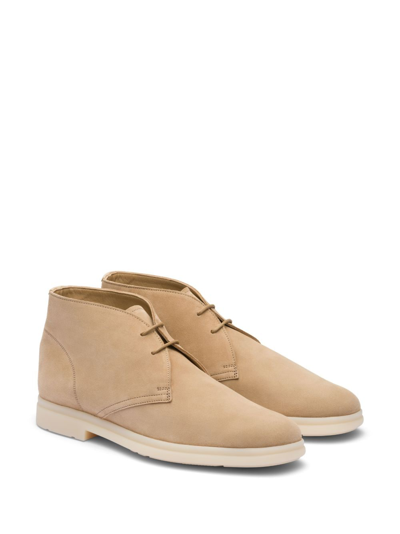 Shop Church's Lace-up Suede Boots In Nude