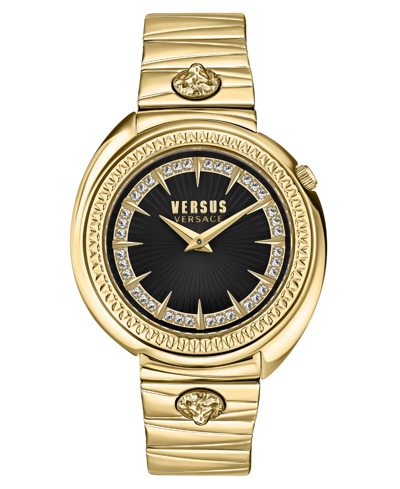 Shop Versus Women's 2 Hand Quartz Tortona Crystal Gold-tone Stainless Steel Bracelet Watch 38mm