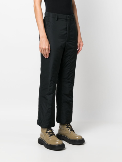 Shop Sofie D'hoore Padded Straight-leg Trousers In Black