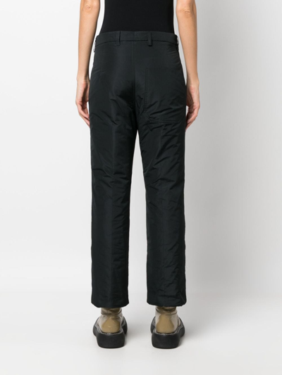 Shop Sofie D'hoore Padded Straight-leg Trousers In Black