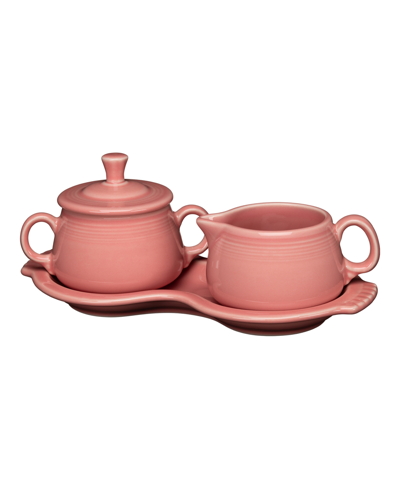 Fiesta 4 Pc. Sugar Bowl And Creamer Set With Tray In Peony