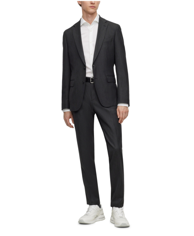 Shop Hugo Boss Boss By  Men's Wool Blend Slim-fit Suit In Black