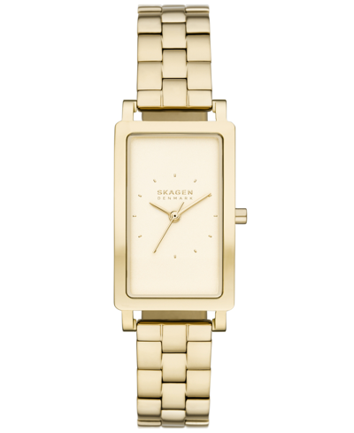 Shop Skagen Women's Hagen Quartz Three Hand Gold-tone Stainless Steel Watch, 22mm
