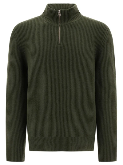 Shop Apc A.p.c. "alex" Sweater In Green