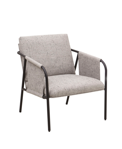 Shop Ink+ivy Ryan 36" Wide Metal Frame Armed Accent Chair In Gray