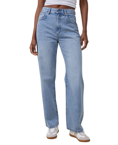 Shop Cotton On Women's Loose Straight Jeans In Bondi Blue