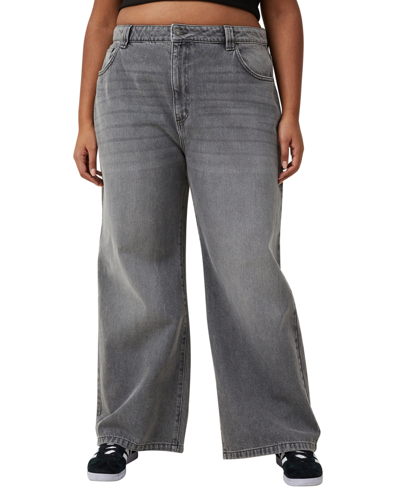 Shop Cotton On Women's Super Baggy Leg Jeans In Shadow Gray