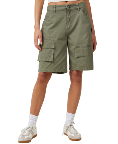 Shop Cotton On Women's Baggy Utility Shorts In Woodland