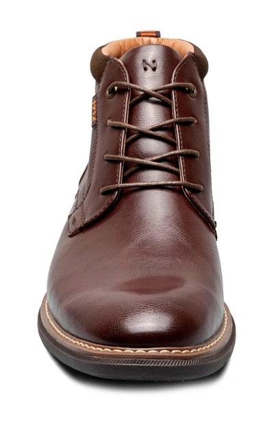 Nunn Bush Chase Plain Toe Chukka Boot In Brandy