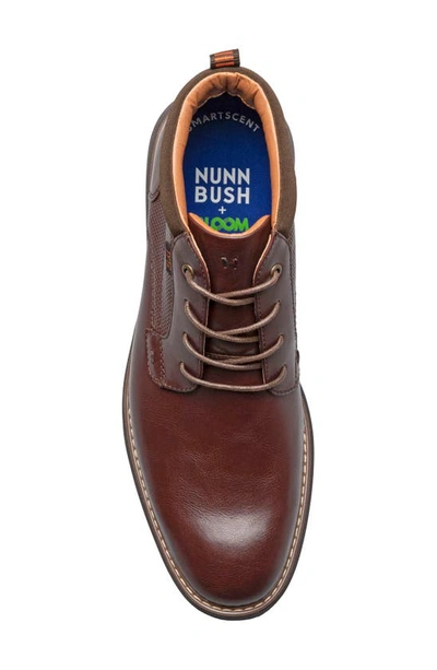 Nunn Bush Chase Plain Toe Chukka Boot In Brandy