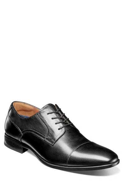 Shop Florsheim Pregamo Cap Toe Derby In Black