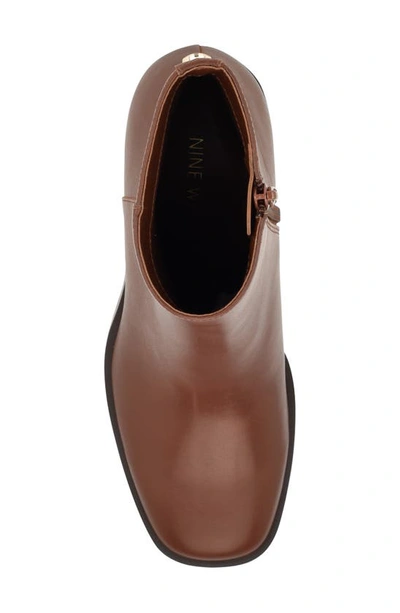 Nine West Amatto Bootie In Medium Brown