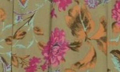 Shop Wayf Floral Tiered Ruffle Dress In Sage Folk Floral