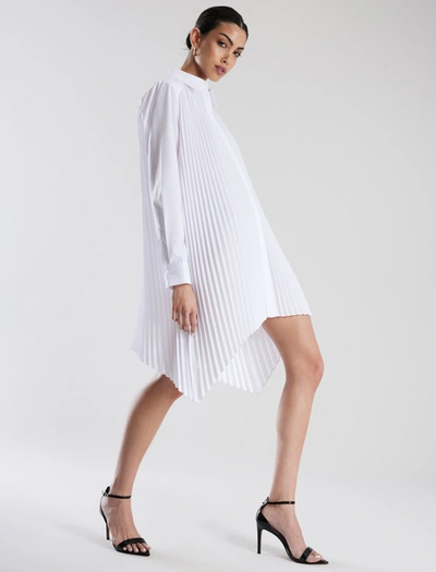 Bcbgmaxazria Delphi Handkerchief Hem Dress In White ModeSens