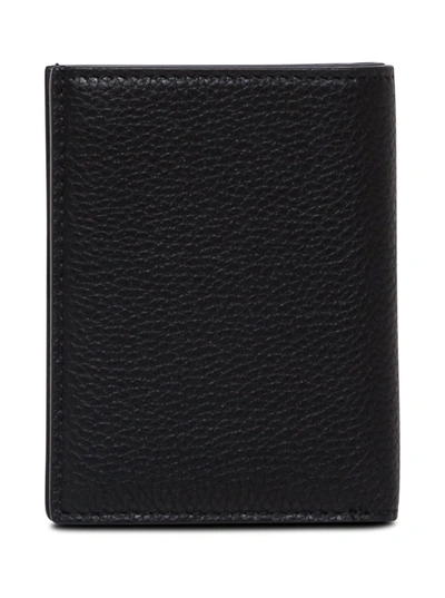 Shop Tom Ford Black Leather Card Holder With Logo In Nero