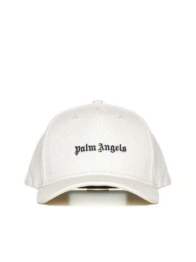 Shop Palm Angels Hat In White Black