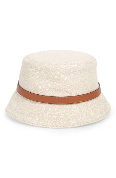 LOEWE - Luxury Bucket Hat In Raffia And Calfskin For Women for Women