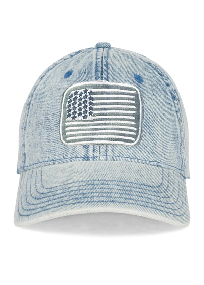 Lauren Moshi Reina Denim Flag Patch In Washed Denim