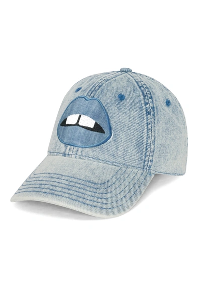 Lauren Moshi Reina Denim Lip Patch In Washed Denim