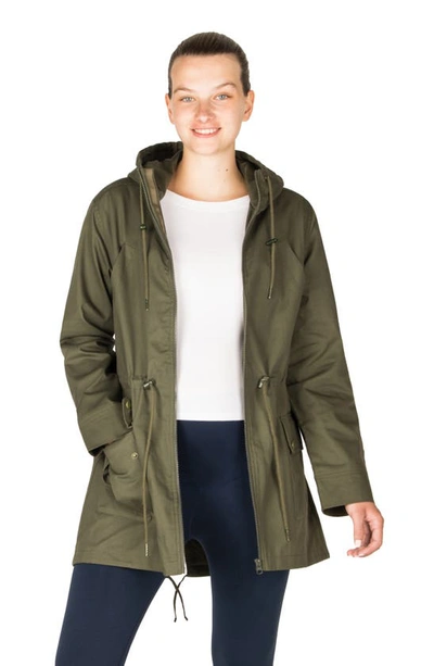 Shop Modern Eternity Convertible Military 3-in-1 Maternity/nursing Jacket In Khaki Green