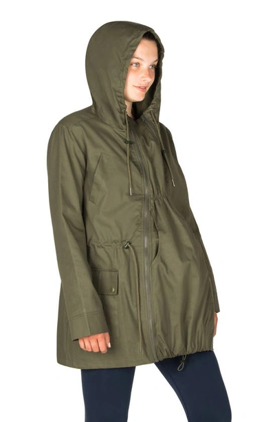 Modern Eternity Convertible Military 3-in-1 Maternity/nursing Jacket In Khaki Green