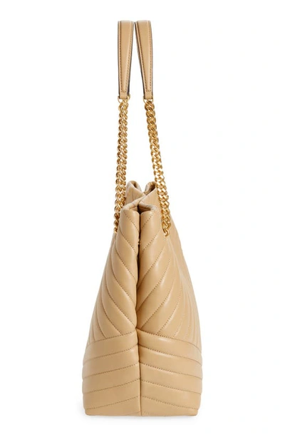 Shop Tory Burch Kira Chevron Tote In Desert Dune