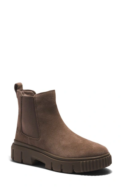 Shop Timberland Greyfield Chelsea Boot In Taupe Suede