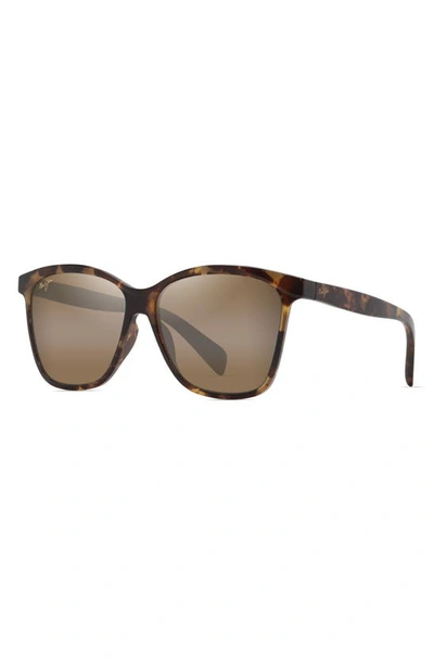 Maui Jim Liquid Sunshine Gradient Polarizedplus2® Round Sunglasses In Tokyo Tortoise