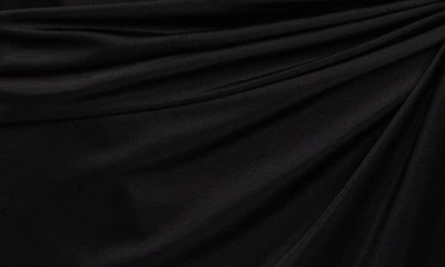 Shop Versace Plunge Neck Drape Cocktail Dress In 1b000 Black