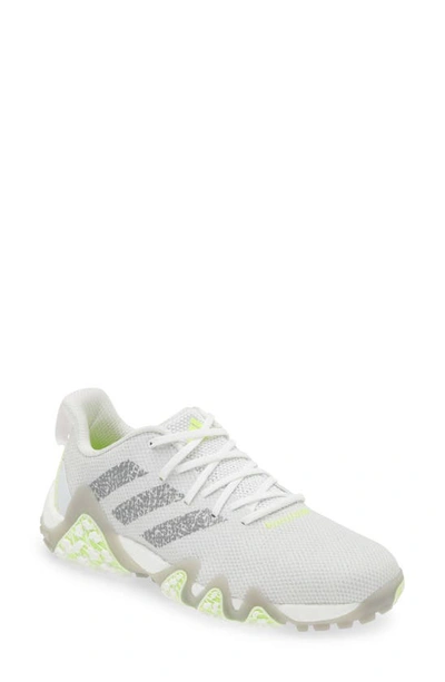 Shop Adidas Originals Codechaos 22 Waterproof Spikeless Golf Shoe In White/ Grey/ Lemon