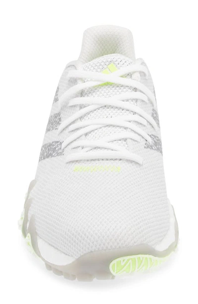 Shop Adidas Originals Codechaos 22 Waterproof Spikeless Golf Shoe In White/ Grey/ Lemon