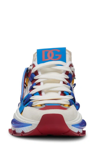 Shop Dolce & Gabbana Airmaster Low Top Sneaker In Blue Multicolor