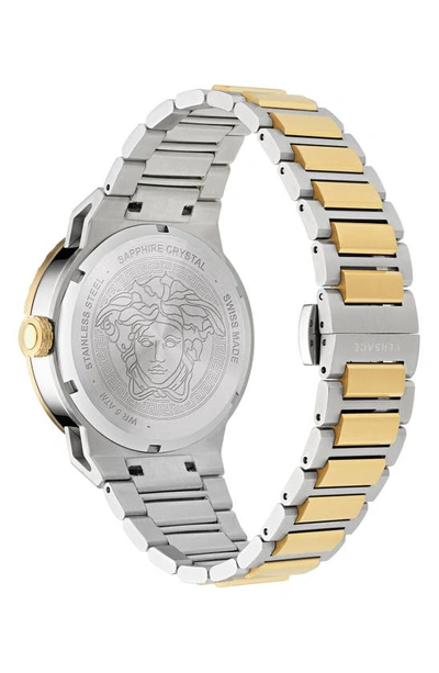 Shop Versace Medusa Infinite Diamond Bracelet Watch, 38mm In Two Tone