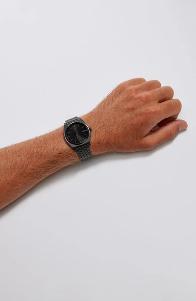 Nixon 'the Time Teller' Stainless Steel Bracelet Watch, 37mm In Black/ Black