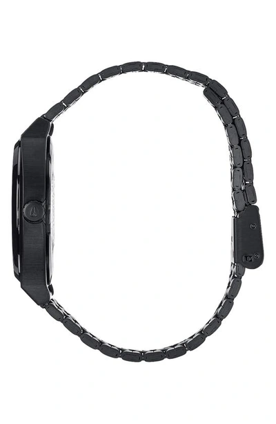 Nixon 'the Time Teller' Stainless Steel Bracelet Watch, 37mm In Black/ Black