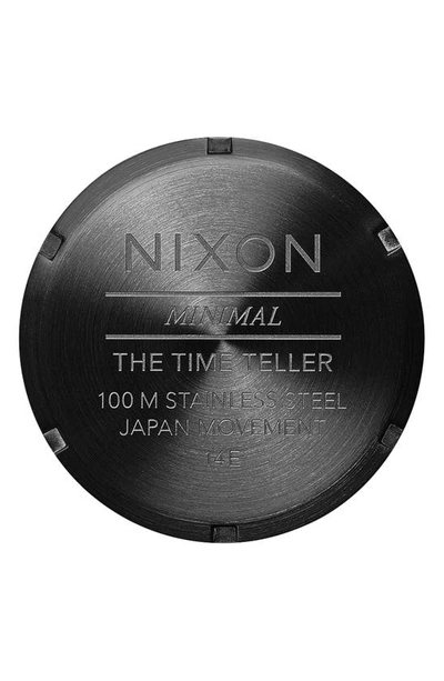Shop Nixon The Time Teller Bracelet Watch, 37mm In Black/ Black
