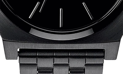 Shop Nixon The Time Teller Bracelet Watch, 37mm In Black/ Black