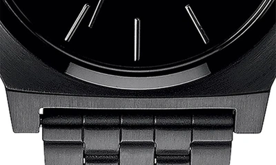 Nixon 'the Time Teller' Stainless Steel Bracelet Watch, 37mm In Black/ Black
