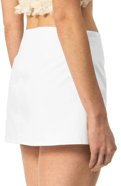 Shop Interior Demi Cotton Micro Miniskirt In White