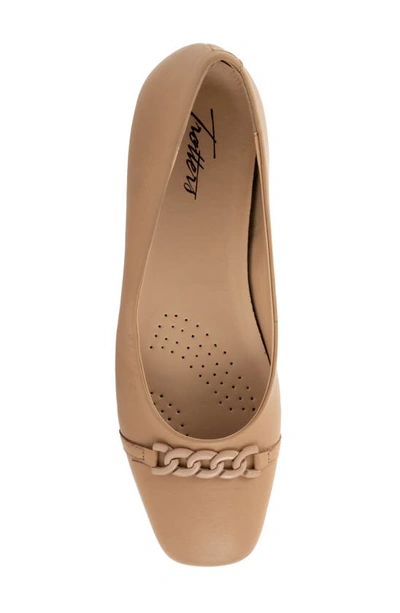 Trotters Wide Width Harmony Flat In Beige