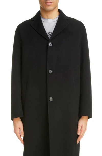 Shop Acne Studios Double Face Wool Topcoat In Black