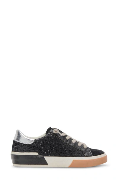 Shop Dolce Vita Zina Crystal Sneaker In Black Suede