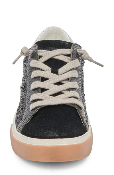 Shop Dolce Vita Zina Crystal Sneaker In Black Suede