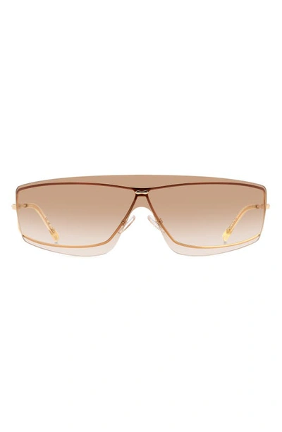 Isabel Marant Im0132s Metal & Acetate Shield Sunglasses In Gold Yellow/ Brown Gradient