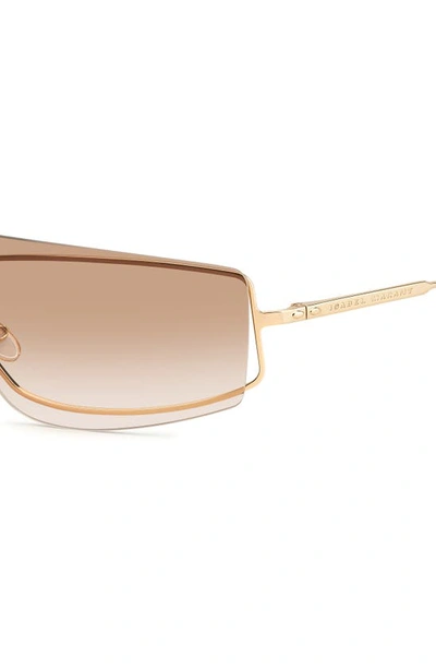 Isabel Marant Im0132s Metal & Acetate Shield Sunglasses In Gold Yellow/ Brown Gradient