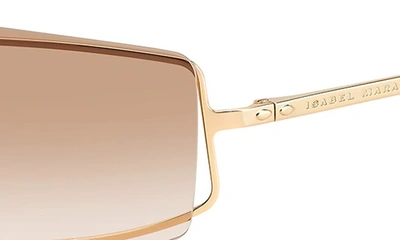 Isabel Marant Im0132s Metal & Acetate Shield Sunglasses In Gold Yellow/ Brown Gradient